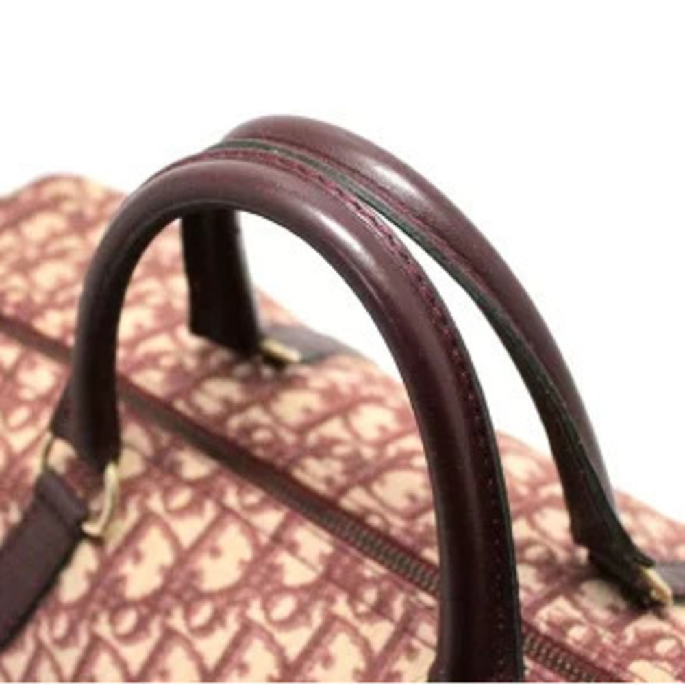 Christian Dior Trotter Boston Bag Canvas Red - Picture 3 of 6